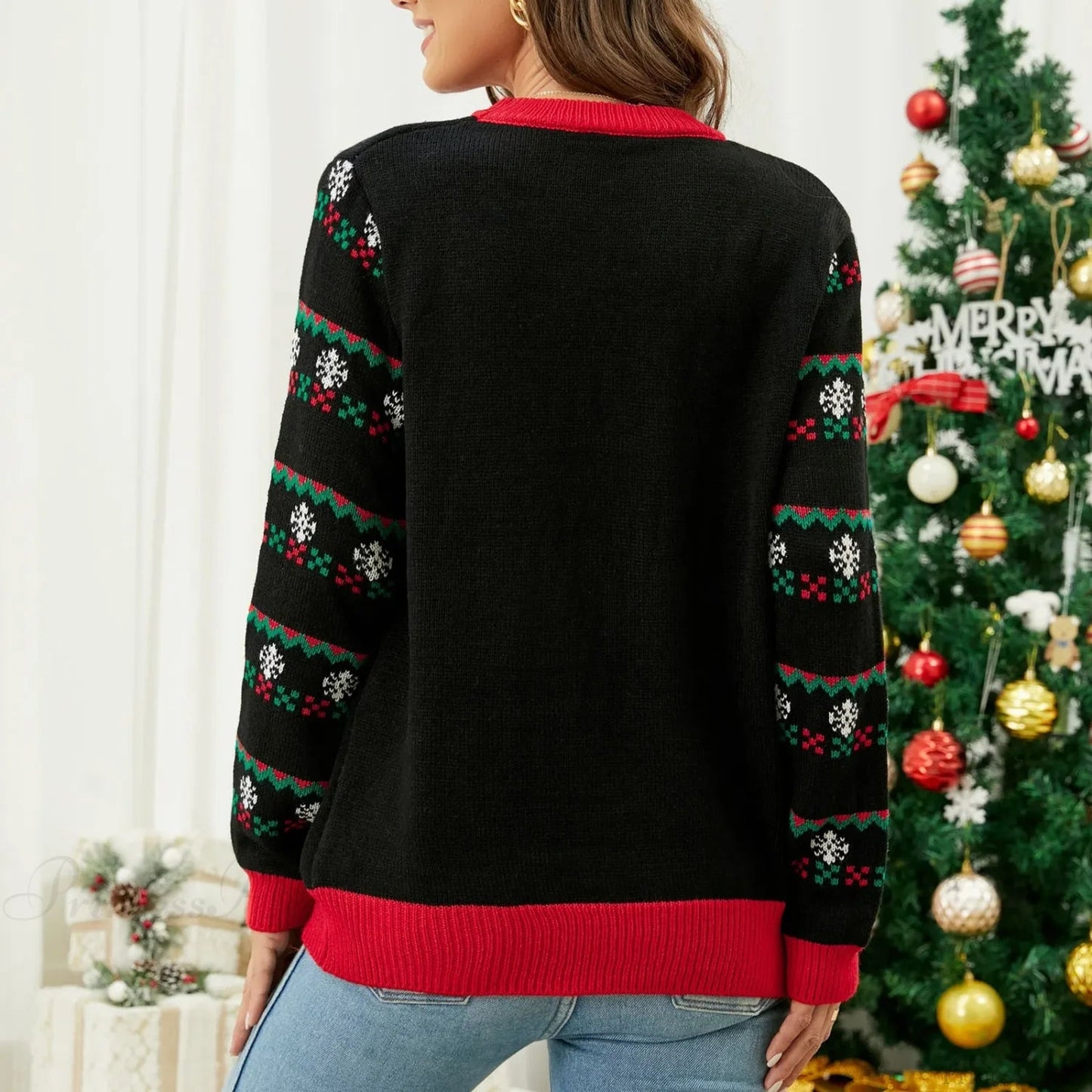 Led Light Christmas Round Neck Christmas Sweater