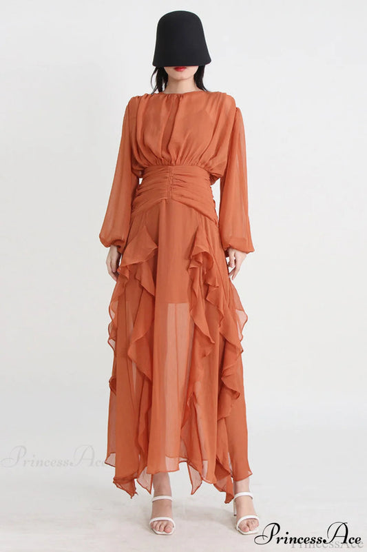 Leonie Ballon Stylish Sleeve Maxi Dress