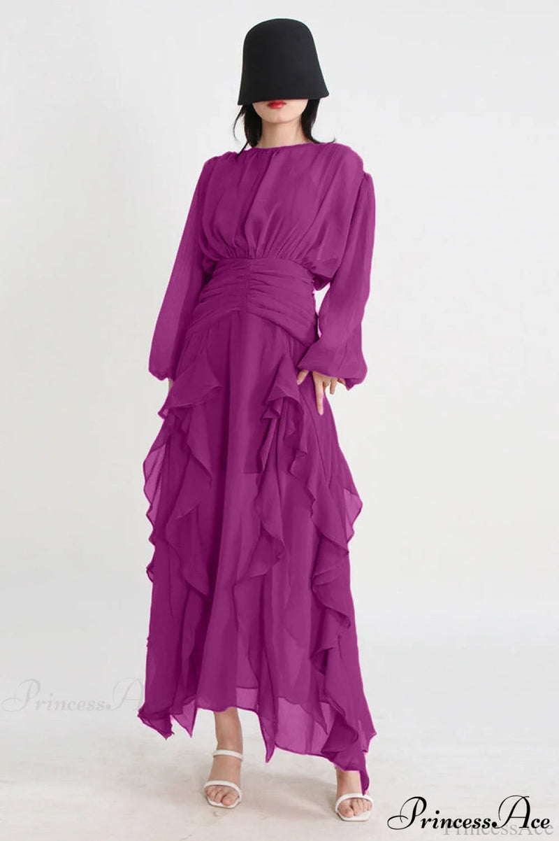 Leonie Ballon Stylish Sleeve Maxi Dress