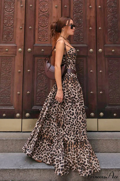 Leopard Cami Print Maxi Dress