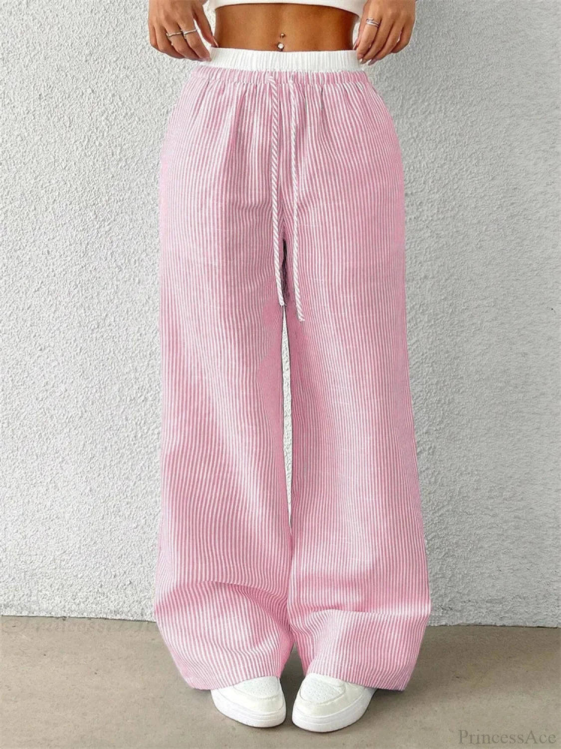 Leopard Drawstring Elastic Waist Loose Winter Pant