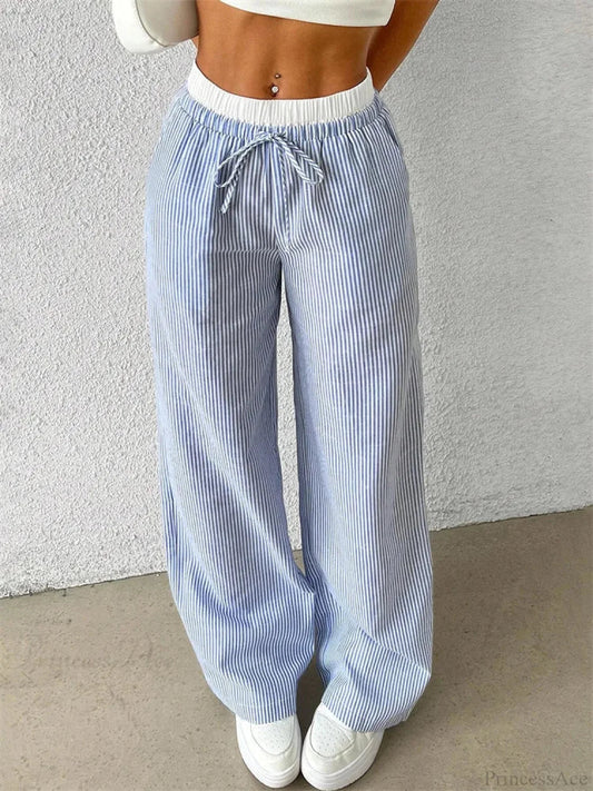 Leopard Drawstring Elastic Waist Loose Winter Pant