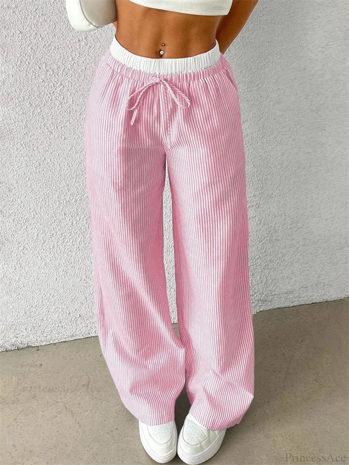 Leopard Drawstring Elastic Waist Loose Winter Pant