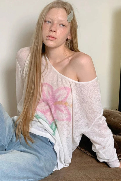 Lightweight Sun Protection Loose Slouchy Blouse