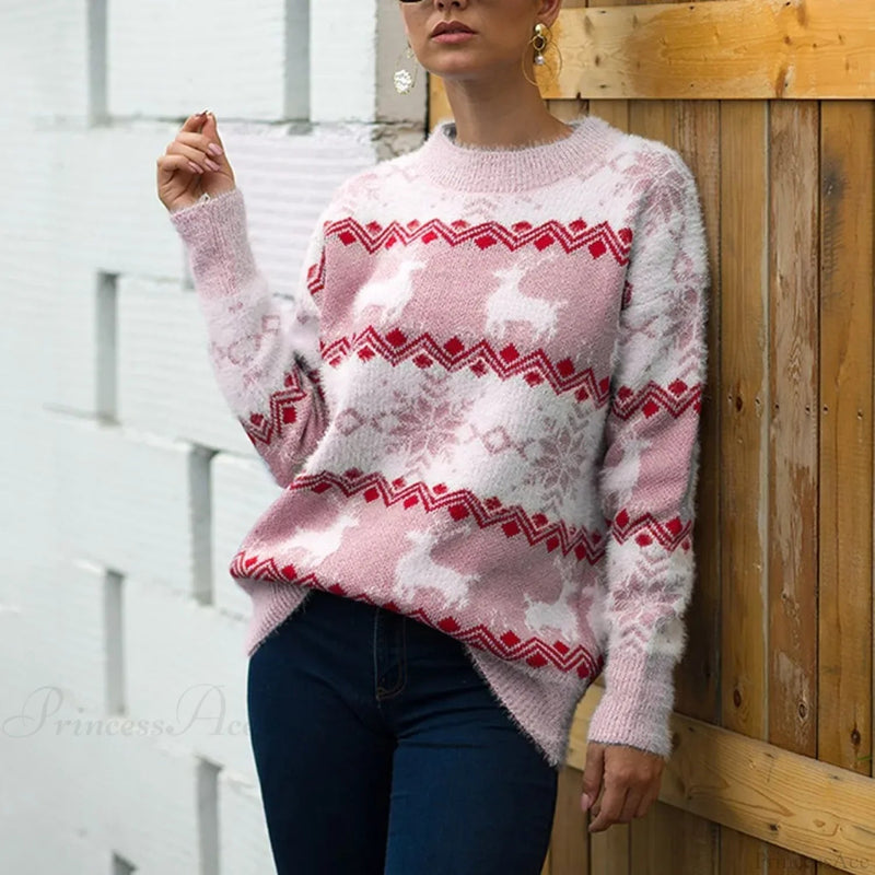 Loose Knitwear Warm Thicken Couples Matching Christmas Christmas Sweater