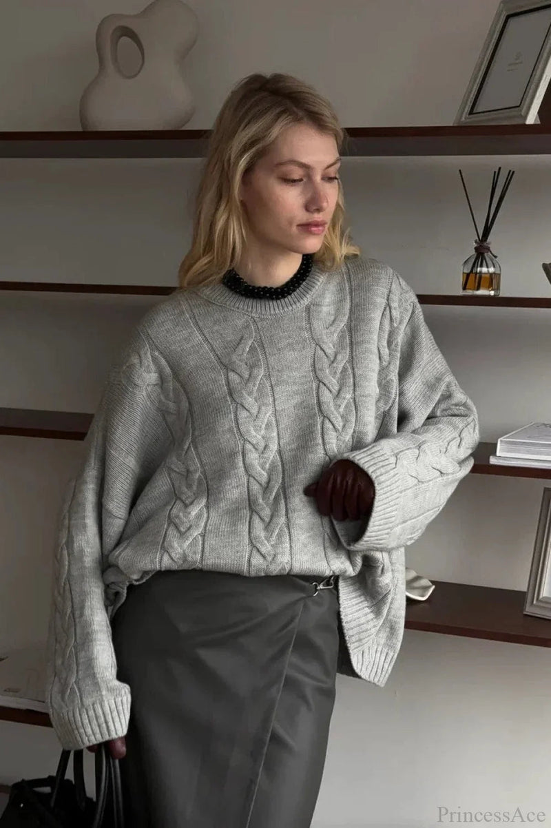 Loose Lazy Crewneck Sweater