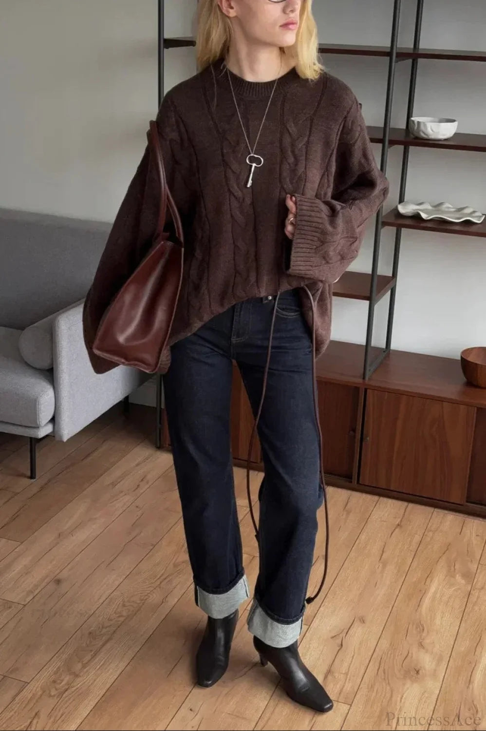 Loose Lazy Crewneck Sweater