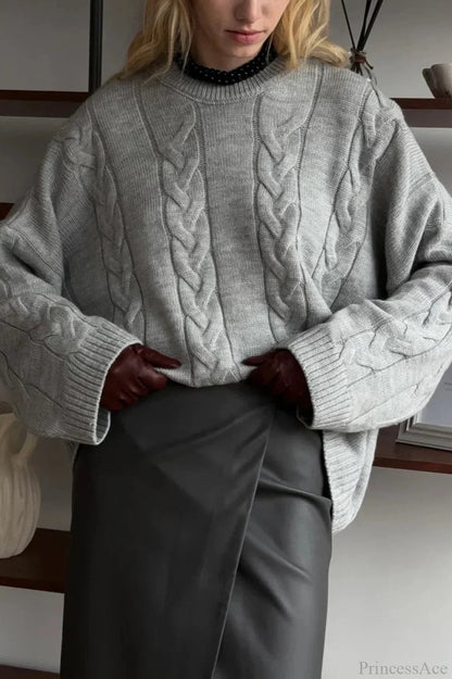 Loose Lazy Crewneck Sweater