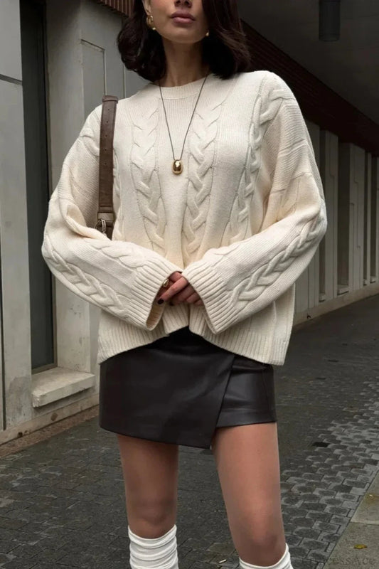 Loose Lazy Crewneck Sweater