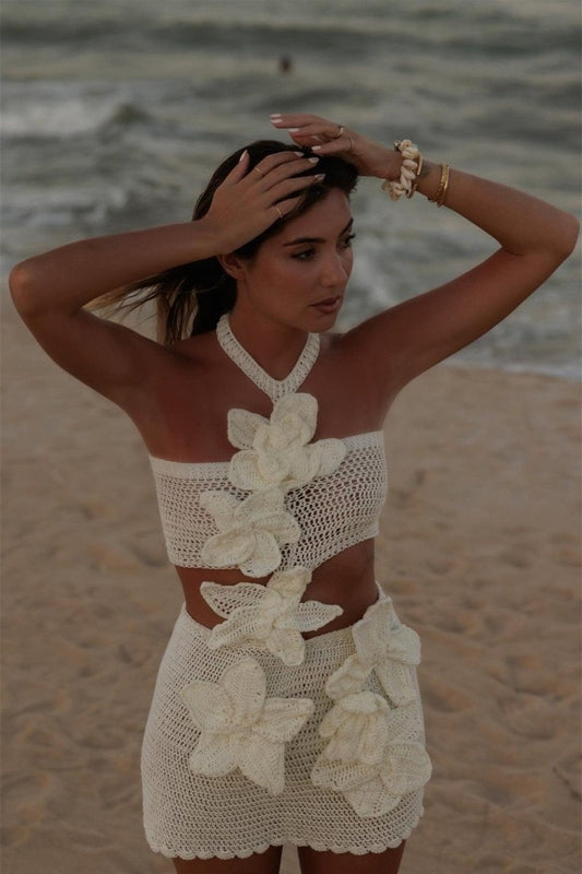 Martha Halter Knitted Mini Dress