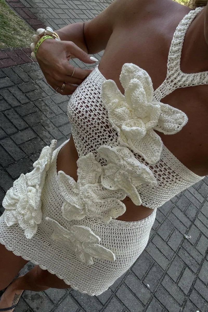 Margaret | Halter Knit Mini Dress