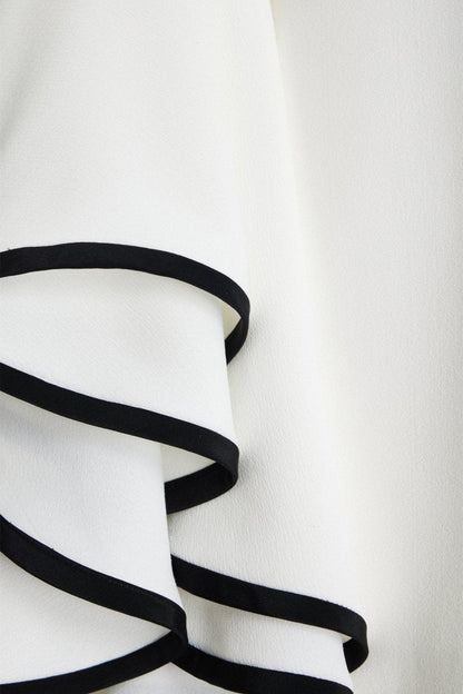 Maxine Contrast Ruffle Sleeve Mini Dress