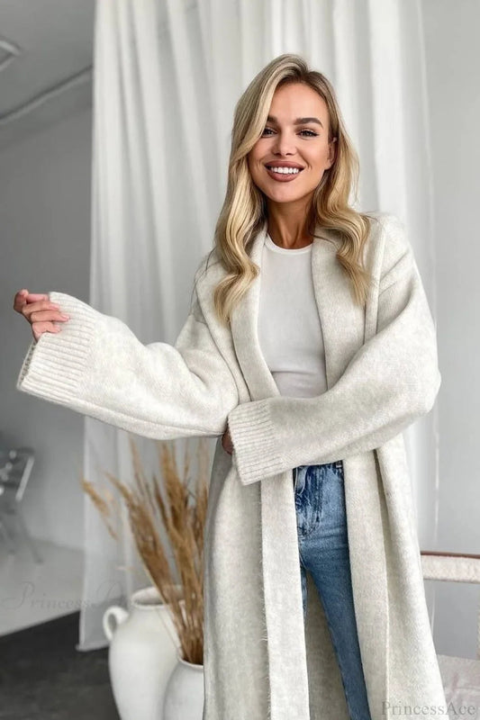 Minimalist Collarless Cardigan-inspired Overcoat