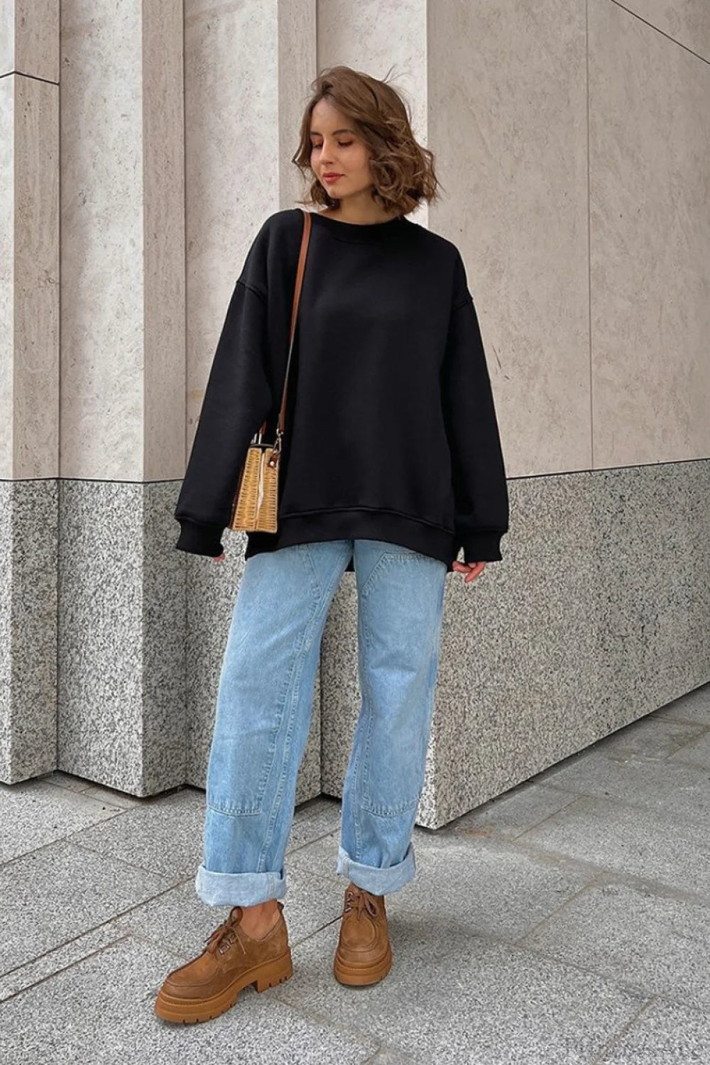 Minimalist Crew Neck Oversize Sweatshirts