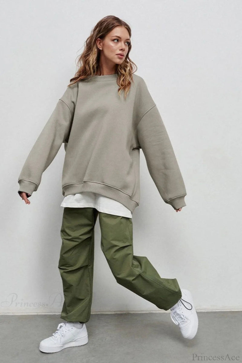 Minimalist Crew Neck Oversize Sweatshirts