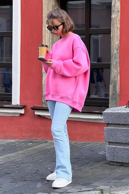 Minimalist Crew Neck Oversize Sweatshirts