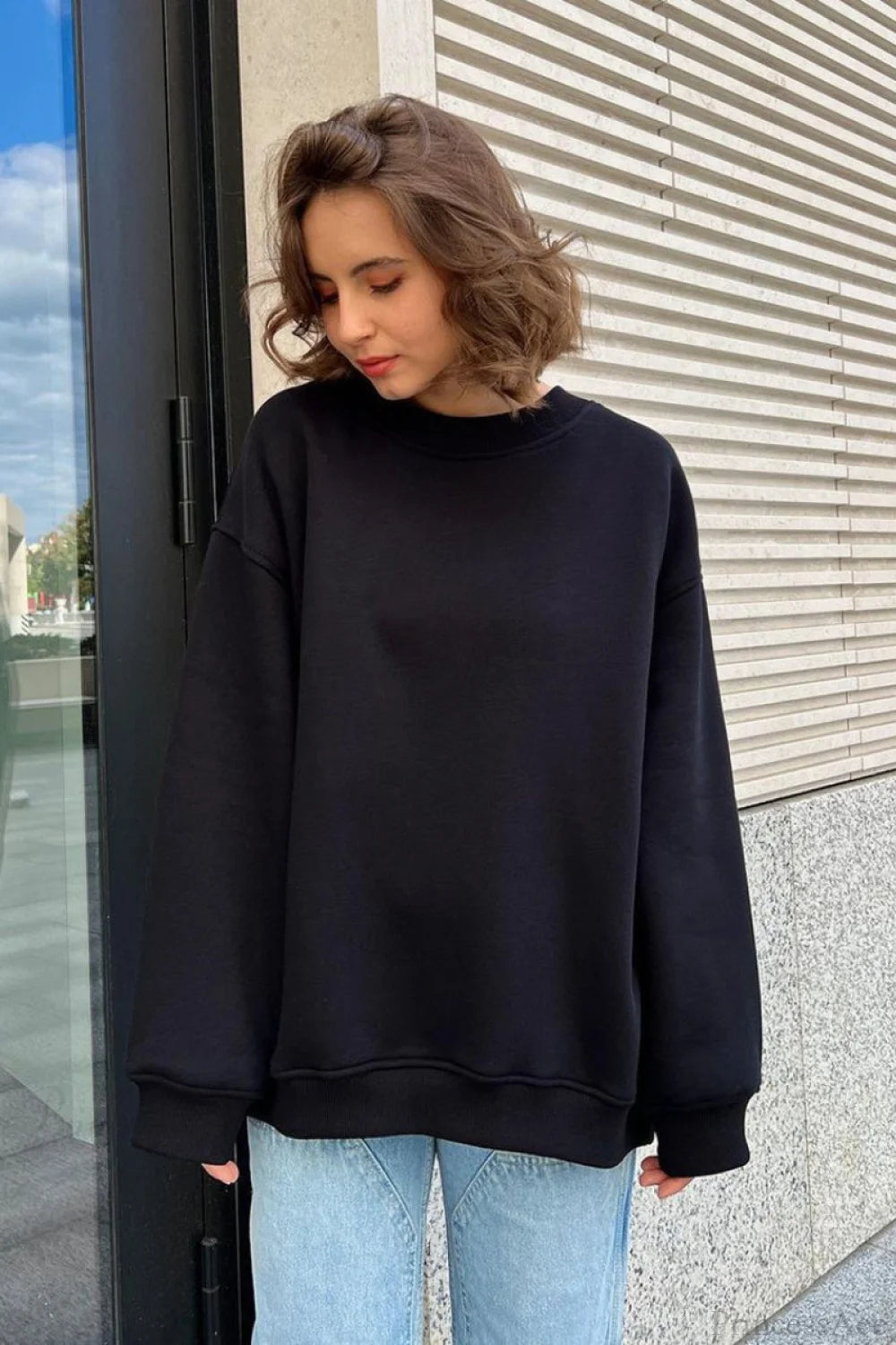 Minimalist Crew Neck Oversize Sweatshirts