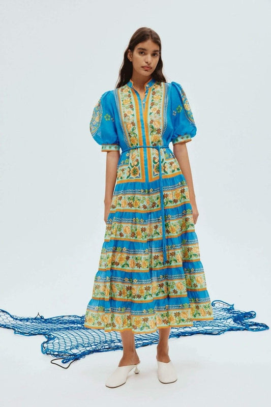 Nydia Puff Sleeve Maxi Dress