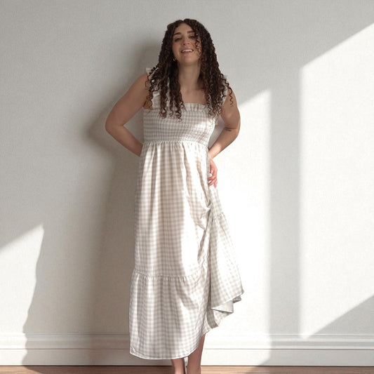 Olivia Gingham Maxi Dress