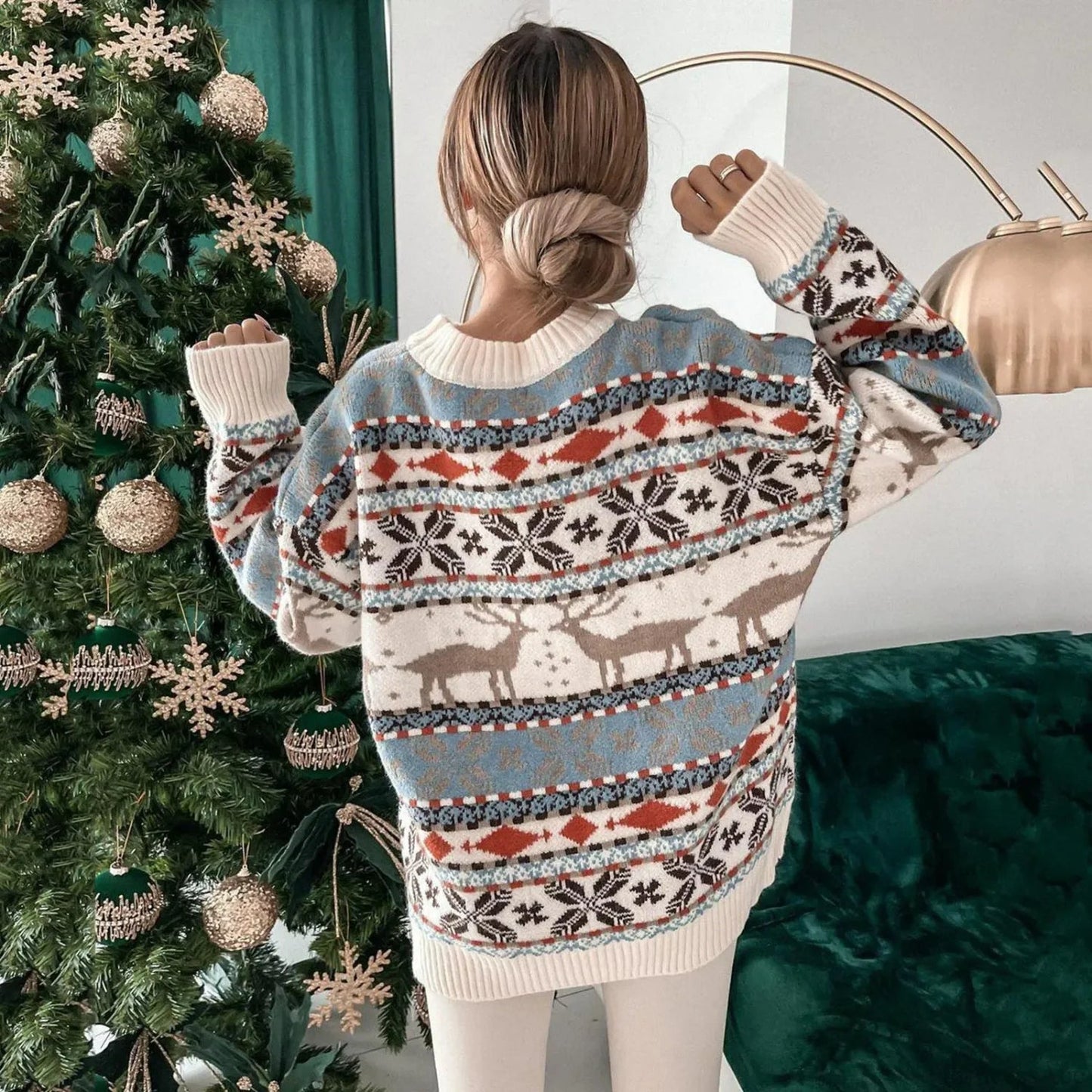 Oversized Y2k Full Sleeve Warm Thicken Winter Christmas Christmas Sweater