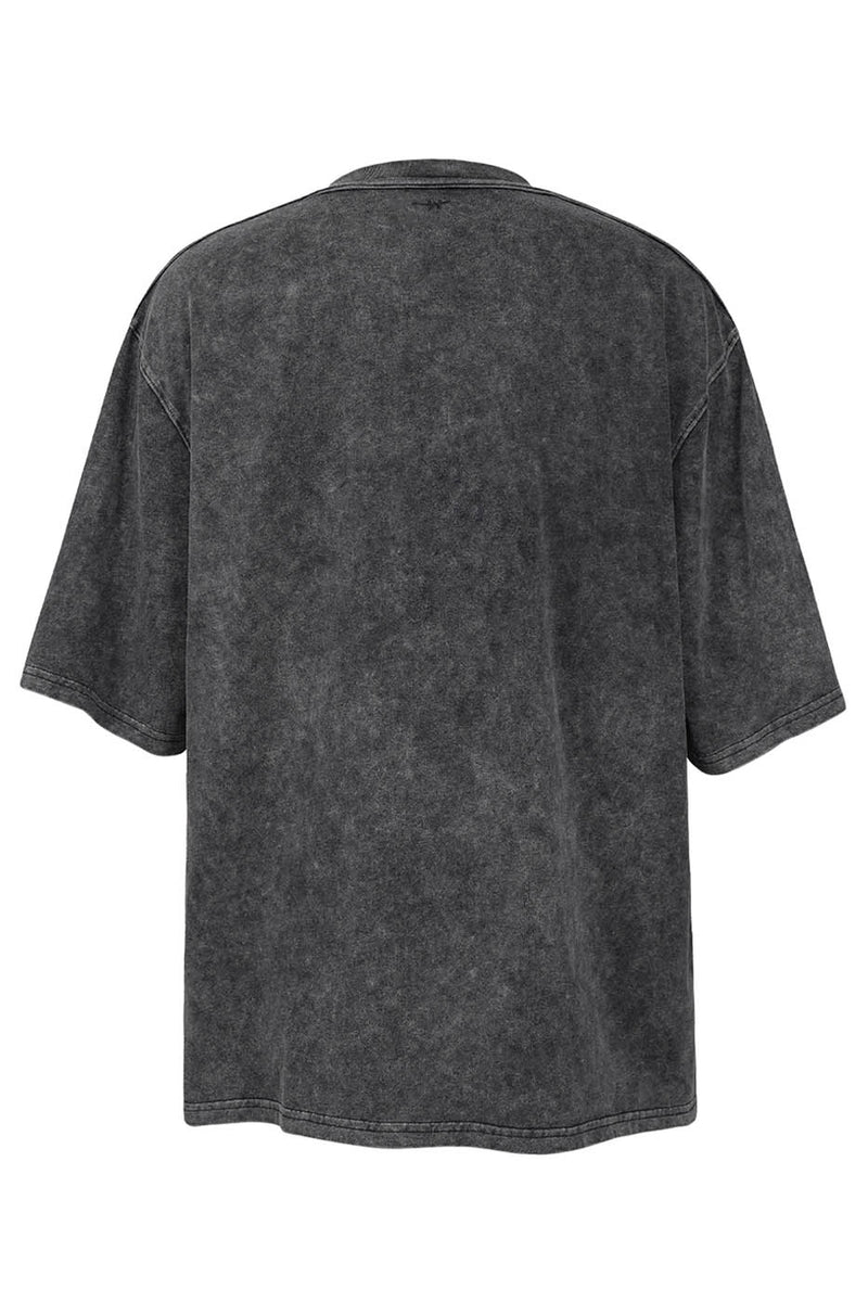 Distressed Washed Black T-shirt