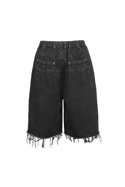Frayed Denim Shorts