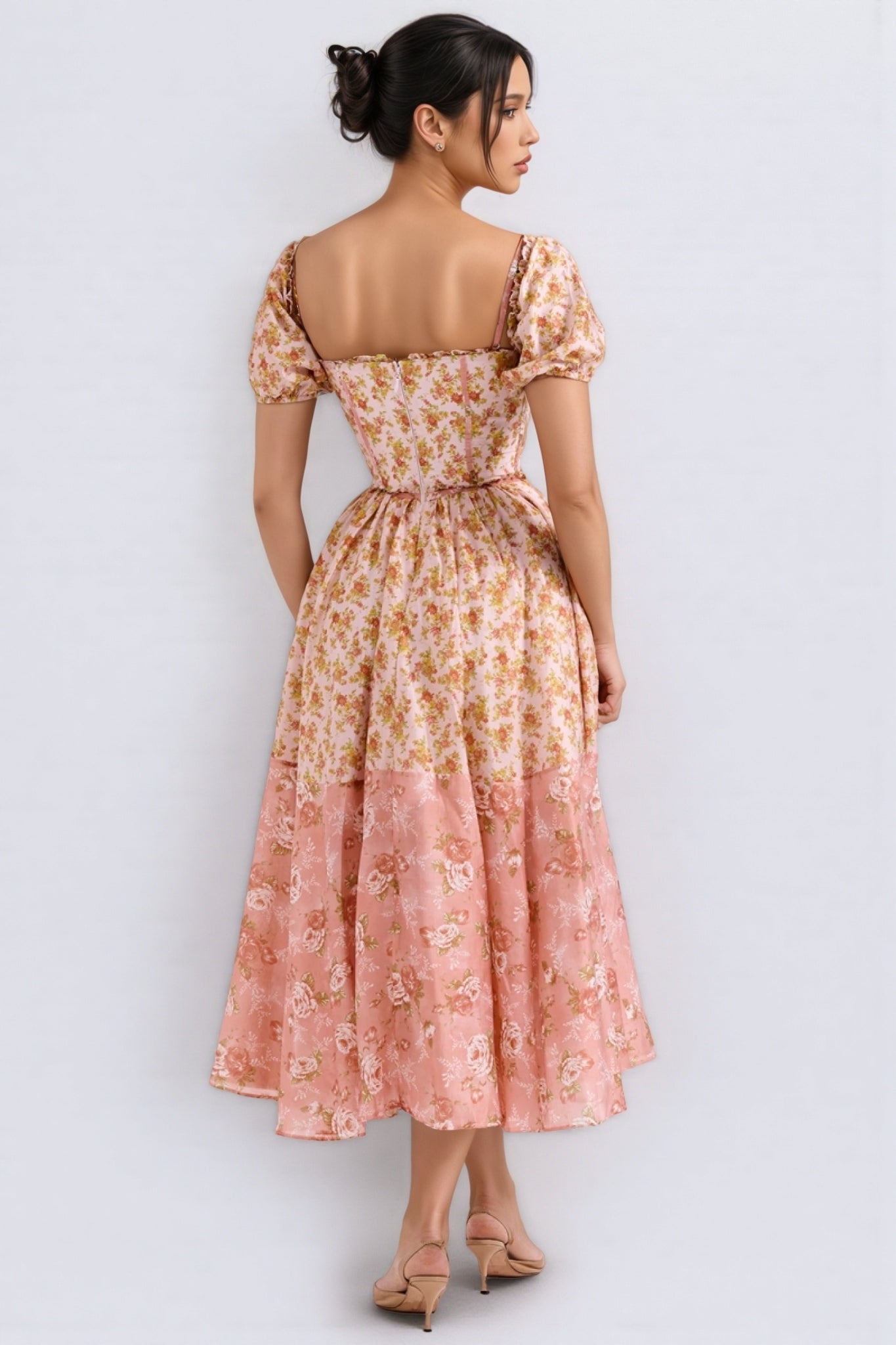 Alexane Bubble Sleeve Midi Dress