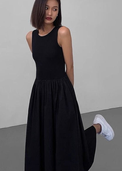 Isla Flowy Maxi Dress – Sleeveless White Summer Dress With Pockets