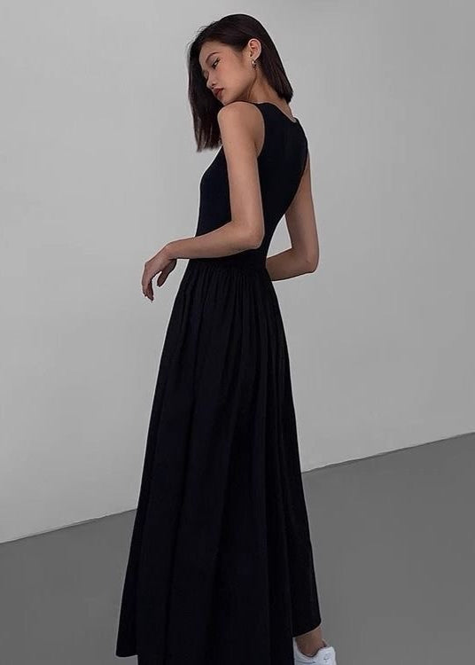 Isla Flowy Maxi Dress – Sleeveless White Summer Dress With Pockets
