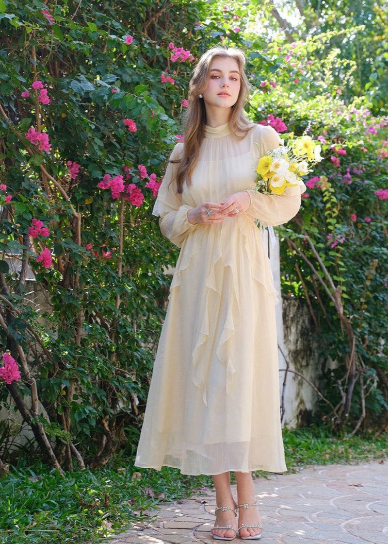 Butterlight - Sheer Ruffle Maxi Dress