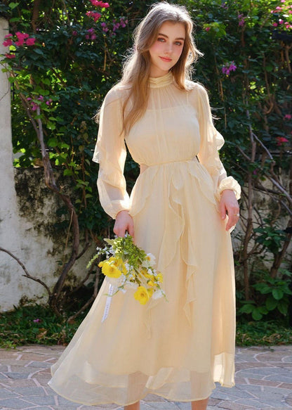 Butterlight - Sheer Ruffle Maxi Dress