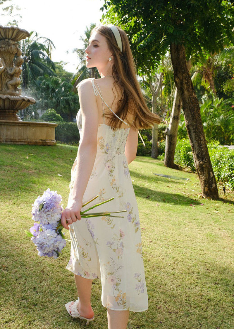 Isolde - Cream Bustier Midi Dress