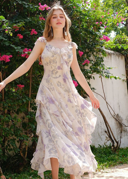 Lavender Bloom - Ruffle Chiffon Jumpsuit
