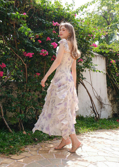 Lavender Bloom - Ruffle Chiffon Jumpsuit