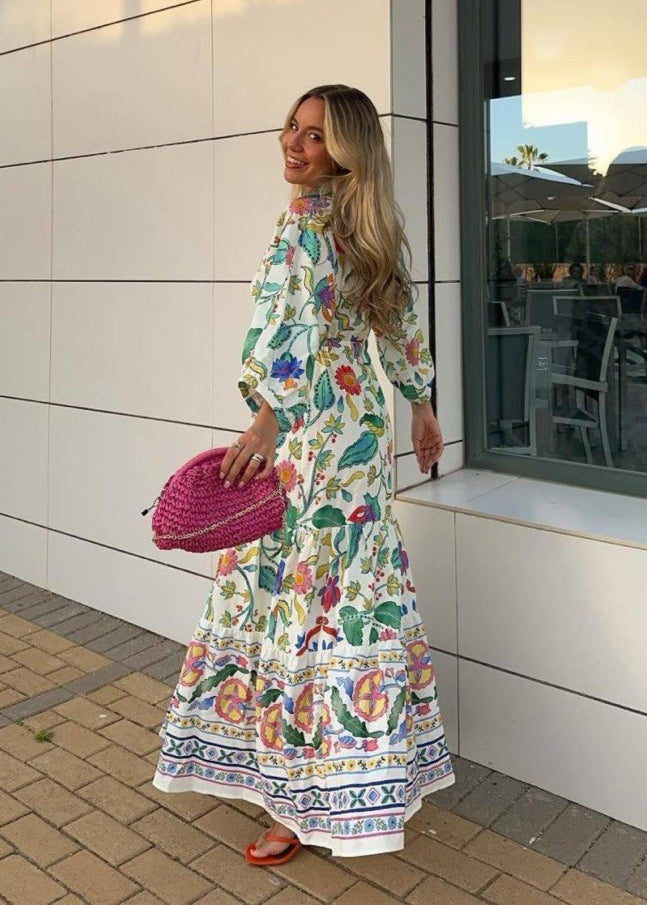 Garden Bloom - Long Sleeve Maxi Dress