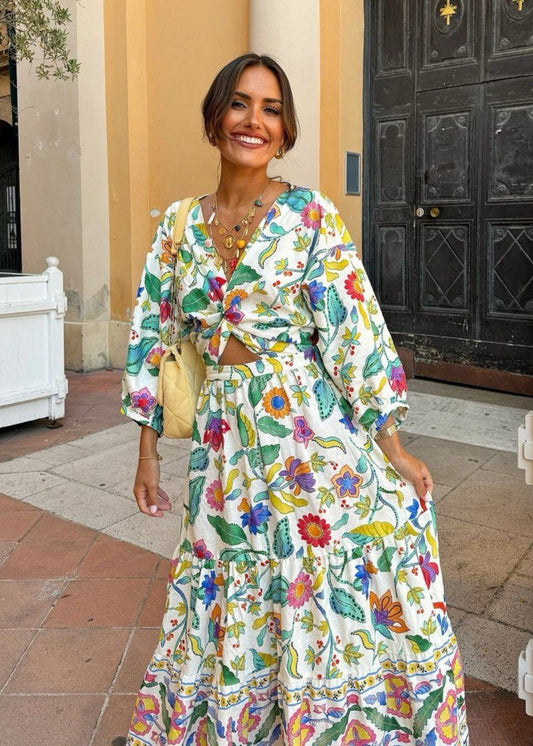 Garden Bloom - Long Sleeve Maxi Dress