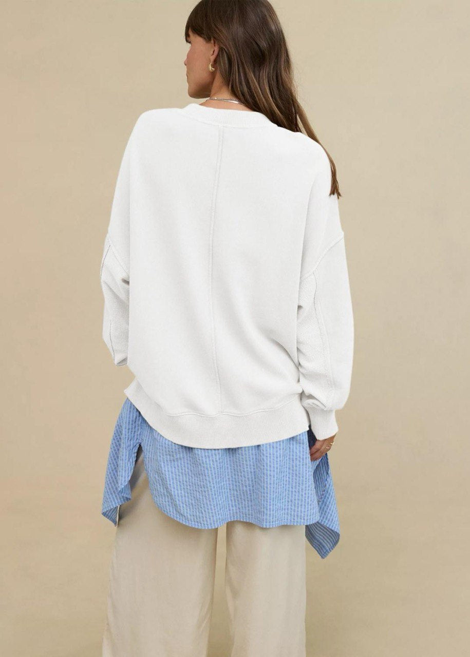 Ivorylay Relaxed Fit Crewneck Sweatshirt