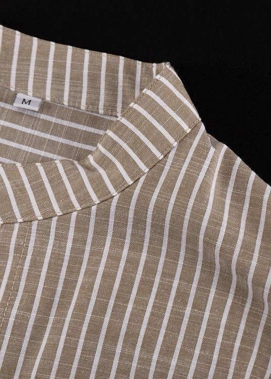 Brera - Striped Tie-waist Shirt Blouse