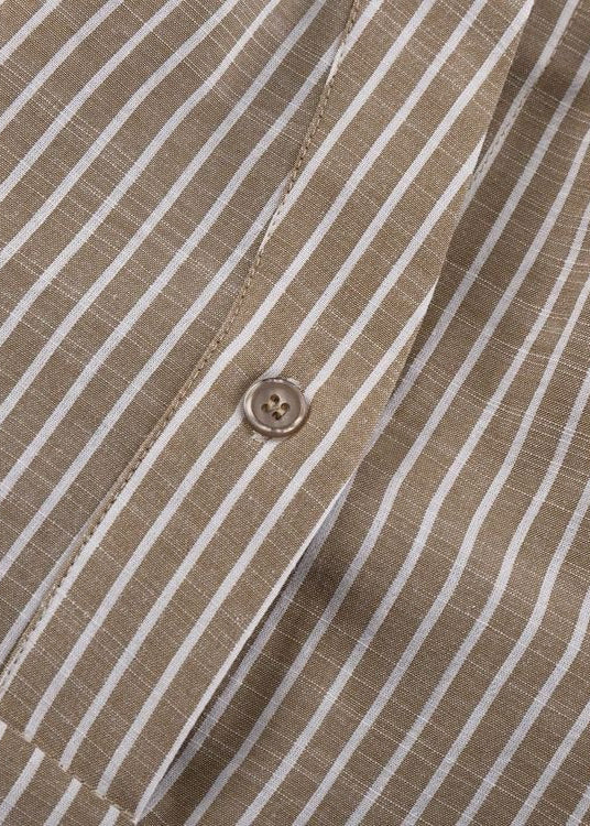 Brera - Striped Tie-waist Shirt Blouse