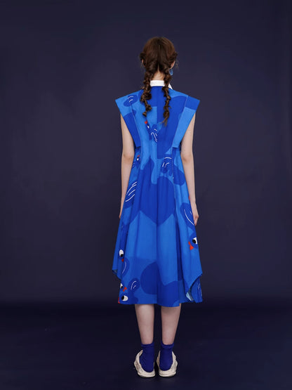 Whimsical Blue Bird Dress