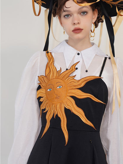 Twilight Sun Embroidered Dress