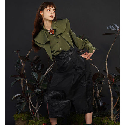 Fox Charm Ruffle Blouse