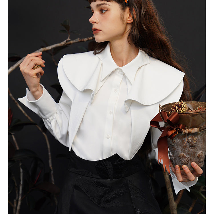 Fox Charm Ruffle Blouse