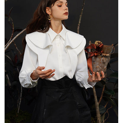 Fox Charm Ruffle Blouse