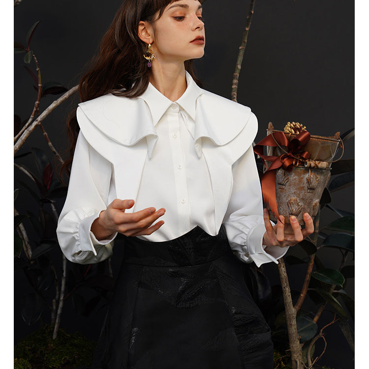 Fox Charm Ruffle Blouse