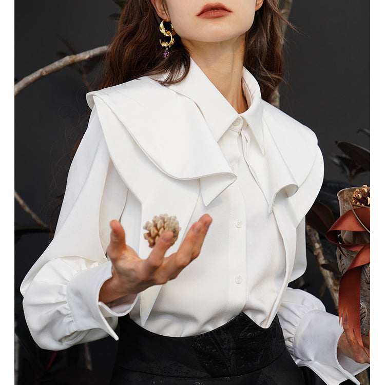 Fox Charm Ruffle Blouse