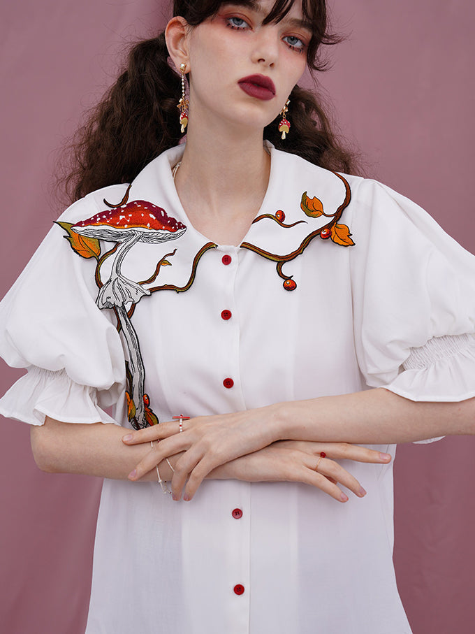Magical Mushroom Meadow Blouse