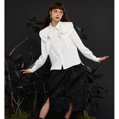 Fox Charm Ruffle Blouse