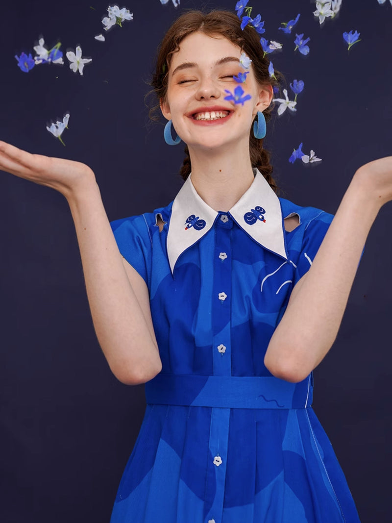 Whimsical Blue Bird Dress