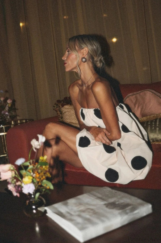 Polka Dot Print Bodycon Mini Dress